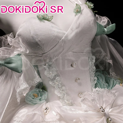 IN STOCK Lynette Doujin Cosplay Costume Game Genshin Impact DokiDoki-SR Angel's Courtyard White Dress Ballet Cute Fontaine