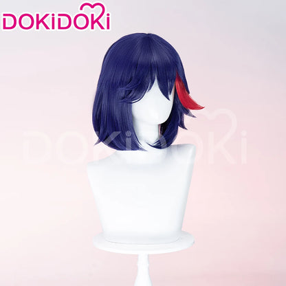 IN STOCK Matoi Ryuko Wig Anime KILL la KILL Cosplay Wig DokiDoki Women Navy Blue 35cm Short Hair Ryuuko Matoi Cosplay Free Cap