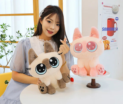 30-50cm Siamese Cat Animals Stuffed Doll Super Soft Home Office Decor High Quality Rabbit Toys Girls Boys Christmas Presents