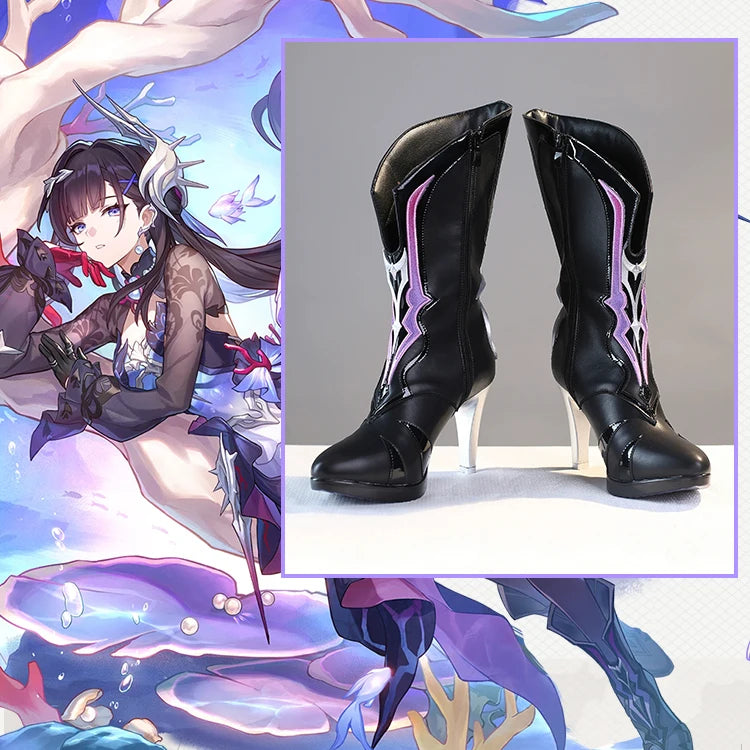 UWOWO Hysilens Shoes Game Honkai Star Rail Hysilens Cosplay Shoes 35-42 Halloween Shoes