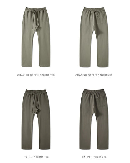 ZODF New 2025 Autumn Men's 445GSM Sweatpants Unisex High Street Soft Knitted Straight Pants Brand Streetwears Tracksuits HY0382