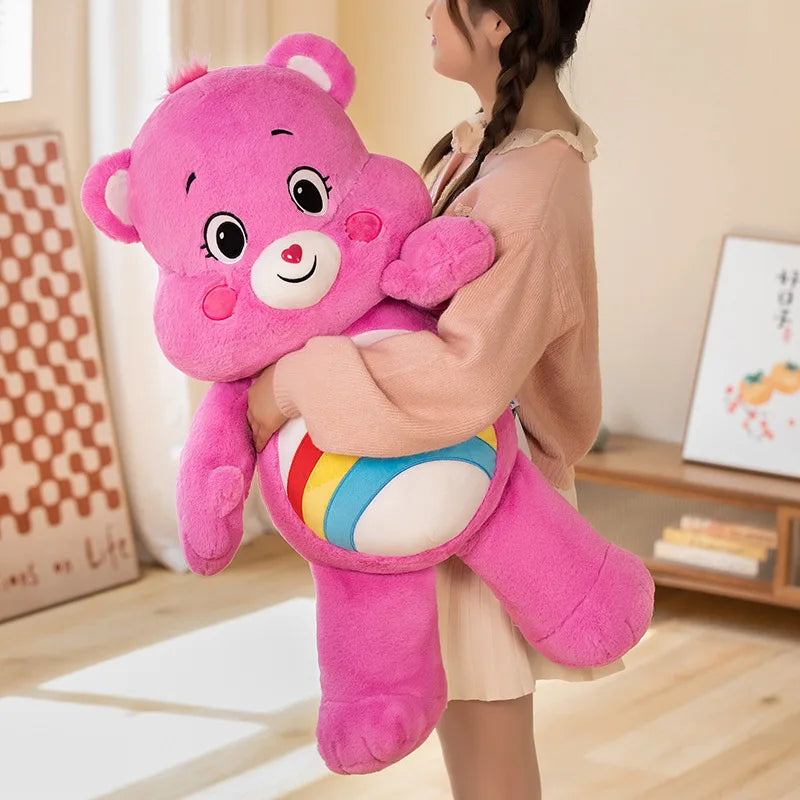 Rainbow Bear Plush Cute Anime Teddy Bear Toy Big Size Stuffed Doll Soft Cushion Kawaii Room Decor Pillow Xmas Gifts