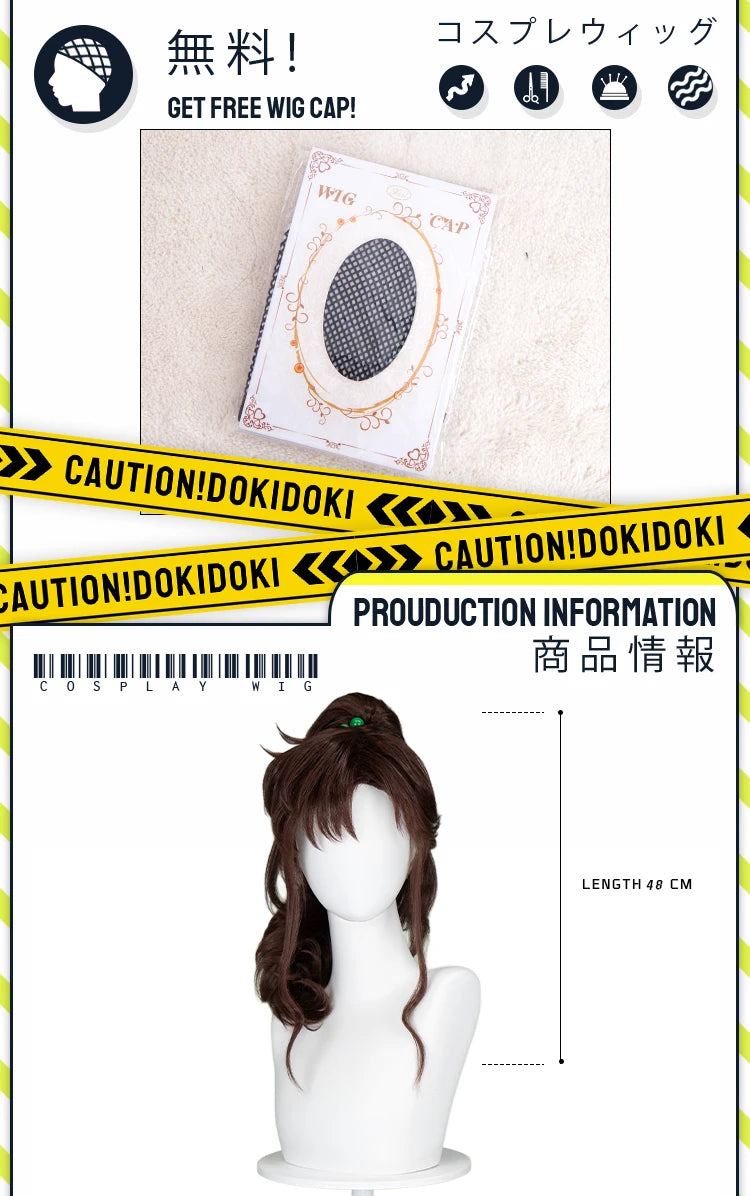 IN STOCK Chibii Usaa Tsukinoo Usagii Kinoo Makotoo Kaiouu Michiruu Wig Anime DokiDoki Cute Ponytail Hair Free Cap