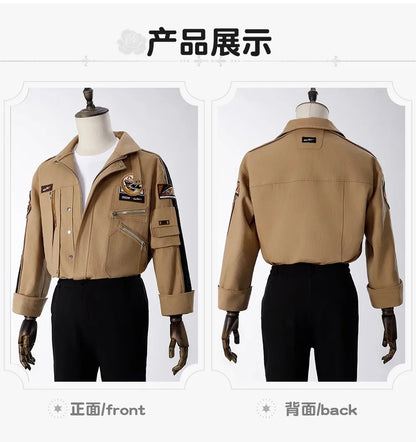Love and Deepspace Caleb Cosplay Costume Wig Brown Flying Jacket Supersonic Uniforms Halloween Party Women Men Carnival Outfit
