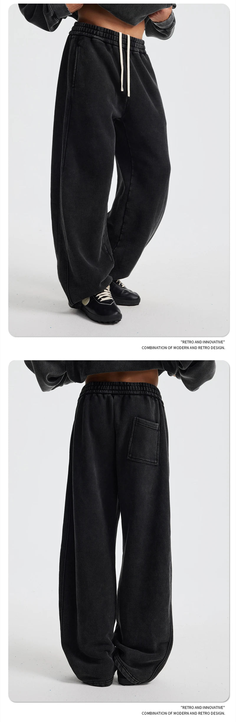 ZODF New 2025 Winter Batik Washed Man Fleece Pants Unisex High Street Distressed Thick Warm Straight Trousers Sweatpants HY1166