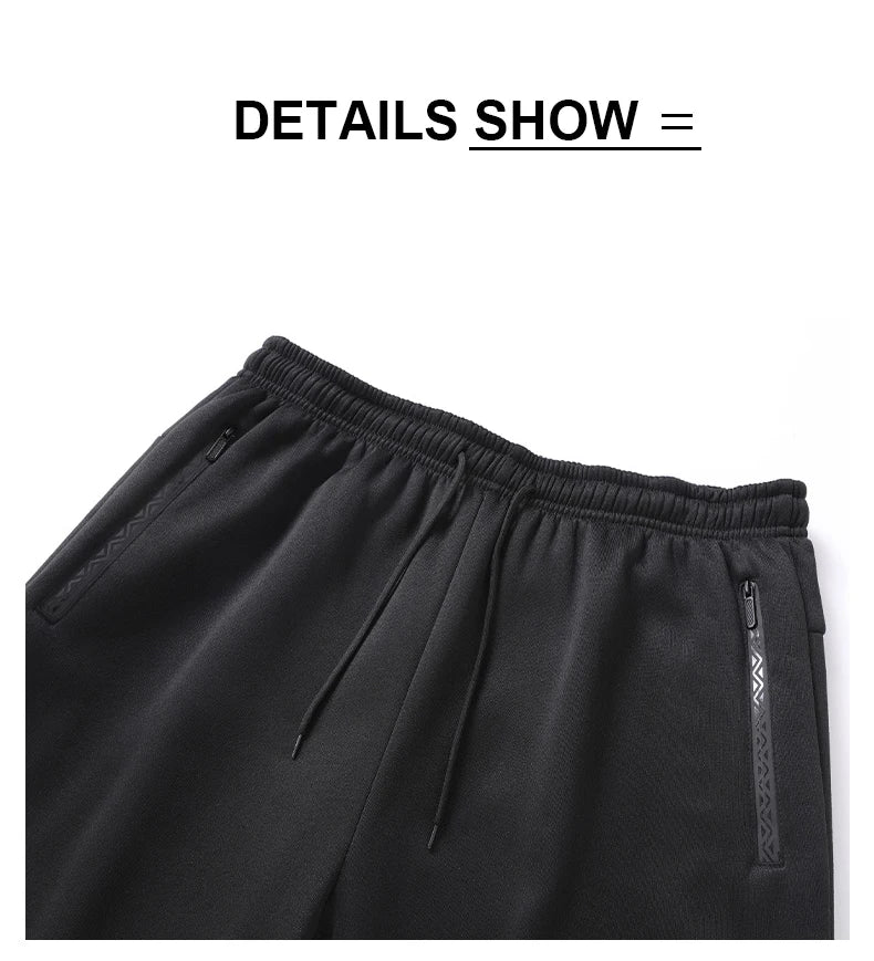 Chrlck Men’s Unisex Winter Fleece Sweatpants Warm Running Jogging Sport Trousers Elastic Waist Thick