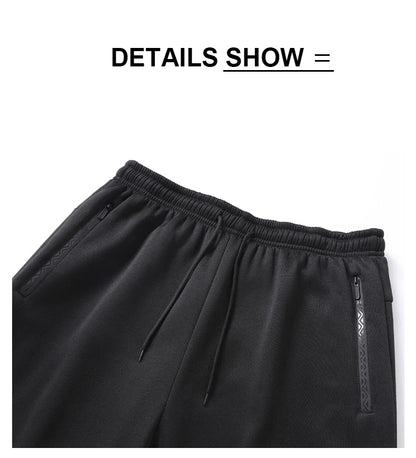 Chrlck Men’s Unisex Winter Fleece Sweatpants Warm Running Jogging Sport Trousers Elastic Waist Thick