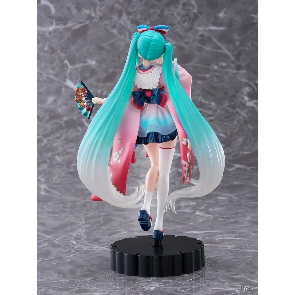 19CM Hatsune Miku Figure Anime Virtual Anchor Proportional Humanoid Cute Tokyo Kimono Hobbies Toy Gift Collection Ornaments