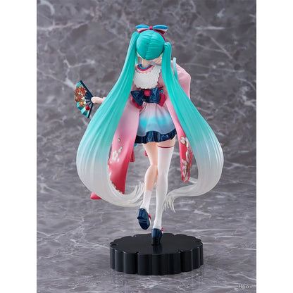 19CM Hatsune Miku Figure Anime Virtual Anchor Proportional Humanoid Cute Tokyo Kimono Hobbies Toy Gift Collection Ornaments