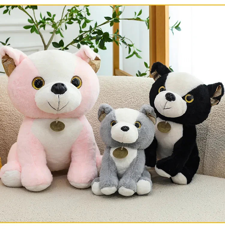 New 3 Colors 20-35cm Bulldog Plush Stuffed Puppy Doll Cute Puppy Plush Kawaii Animal Toy Children's Birthday Gift Doll Kids To