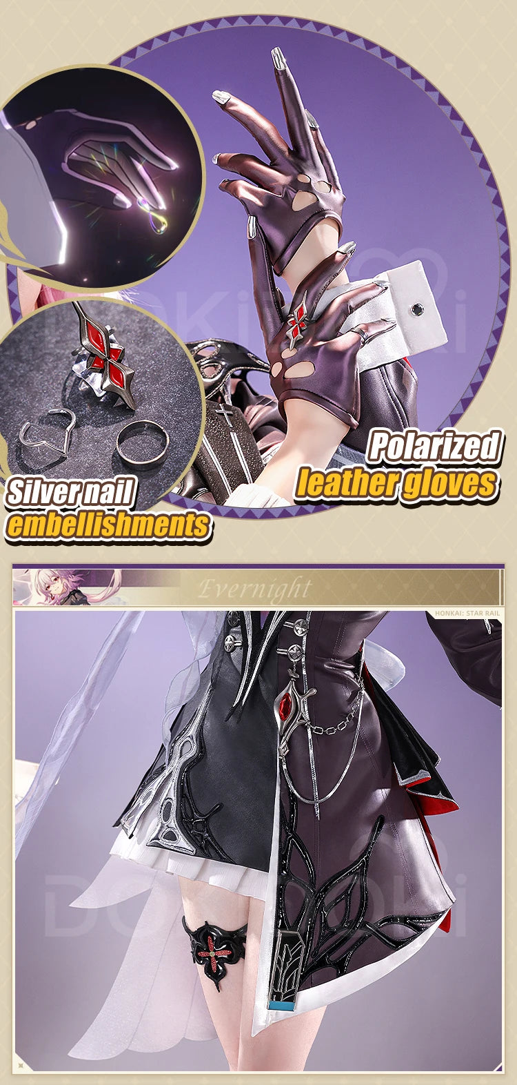 IN STOCK Evernight Cosplay Costume Game Honkai: Star Rail【S-2XL】DokiDoki-SR HSR March 7th SP Halloween Plus Size