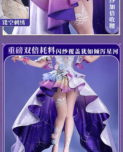 Honkai Star Rail Cyrene Cosplay Costume Wig Dress Headwear New Skin Outfit Elysia Amphoreus Halloween Party for Women Girls Prop