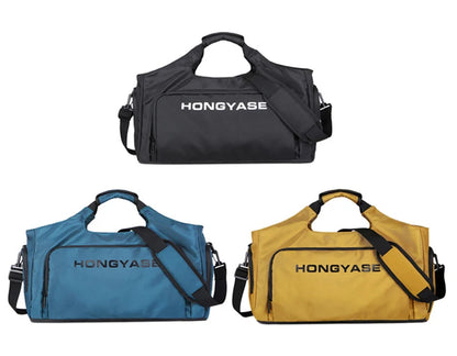 Gym Sports Bag for Men Waterproof Travel Fitness Duffle with Shoe Pocket Shoulder Tote Outdoors Weekend Luggage