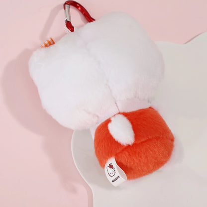 Genuine Sanrio Hello Kitty Kuromi Melody Pachacoo Cinnamoroll Stuffed Toy Pendant Cute Plush Toys Keyring Keychain Birthday Gift