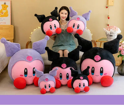 60cm Big Size Kirby Cosplay Sanrio Kuromianime Plush Stuffed Doll Room Plushies Pillow Cute Ornaments Children's Holiday Gifts