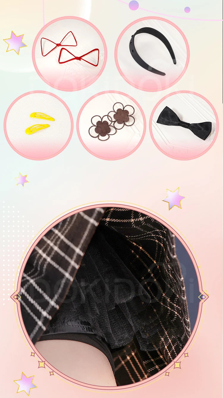 IN STOCK Madoka Akemi Tomoe Mami Cosplay Anime DokiDoki-SR Women Cute Costume Uniform