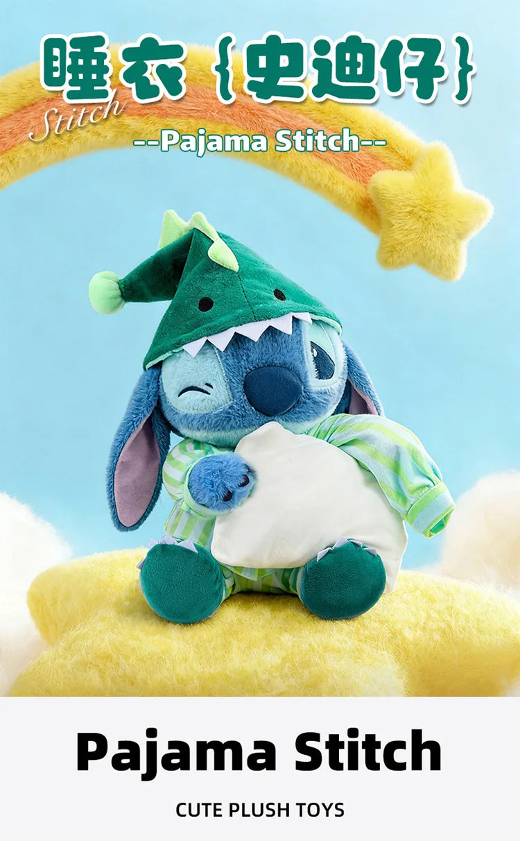 30/40/50cm Big Size Lilo & Stitch Pajamas Disney Anime Plush Stuffed Doll Kawaii Room Plushies Children's Pillow Holiday Gift