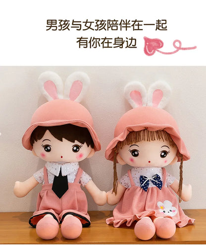 Plush Toy for Kids Birthday Xmas Gift Cute Couple Starry Sky Bunny Dolls Stuffed Animal Valentine Home Decor Bedroom Decoration