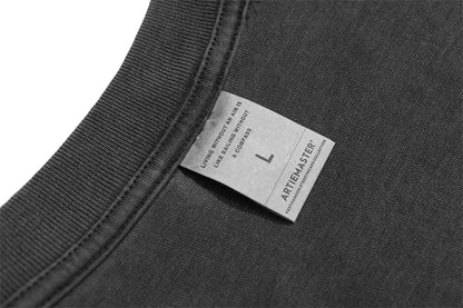 ZODF New Summer Solid Washed Cotton T-Shirts Streetwears For Men Unisex Retro High Street 275gsm Basic Tees Brand Tops HY0071