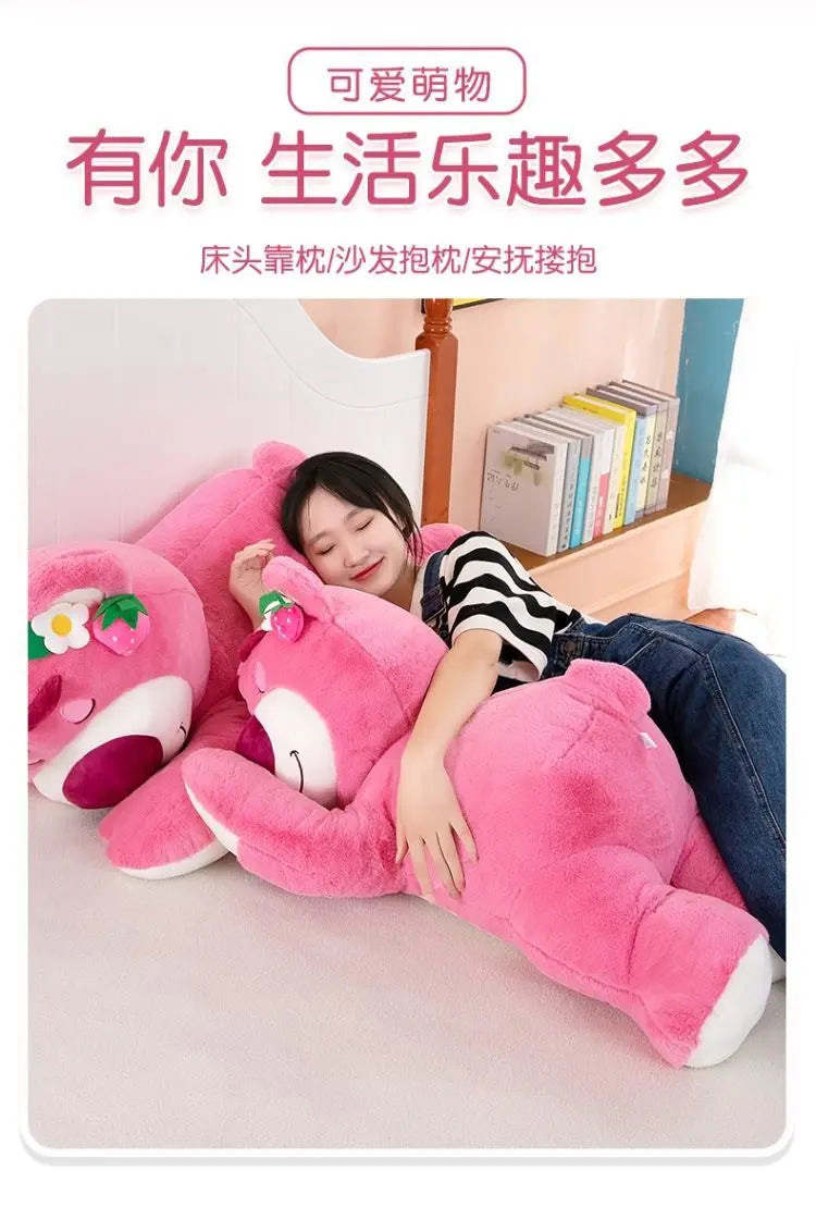 40/70/100cm Super Big Size Lotso Disney Anime Plush Stuffed Doll Room Decoration Kawaii Peluche Children's Pillow Holiday Gift