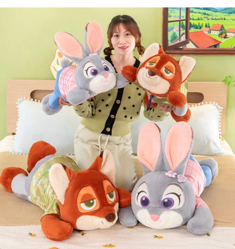 45/60/80cm Big Size Judy Hopps Nick Wilde Anime Plush Stuffed Doll Zootopia Kawaii Peluche Children's Kawaii Pillow Holiday Gift