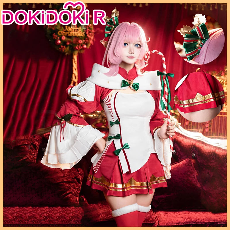 IN STOCK Elysia Cosplay Costume Game Honkai Impact 3rd【S-2XL】DokiDoki-R Women Cute Winter Christmas Dress Elysia Plus Size
