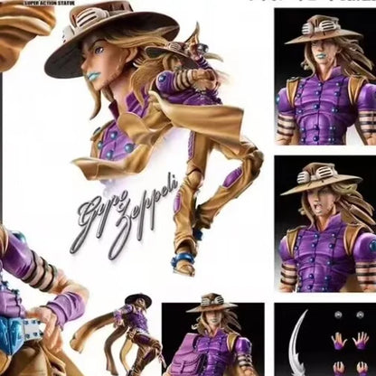 Super Action Statue Bizarre Adventure Steel Ball Run Gyro Zeppeli Collectible Desktop Decoration Figure