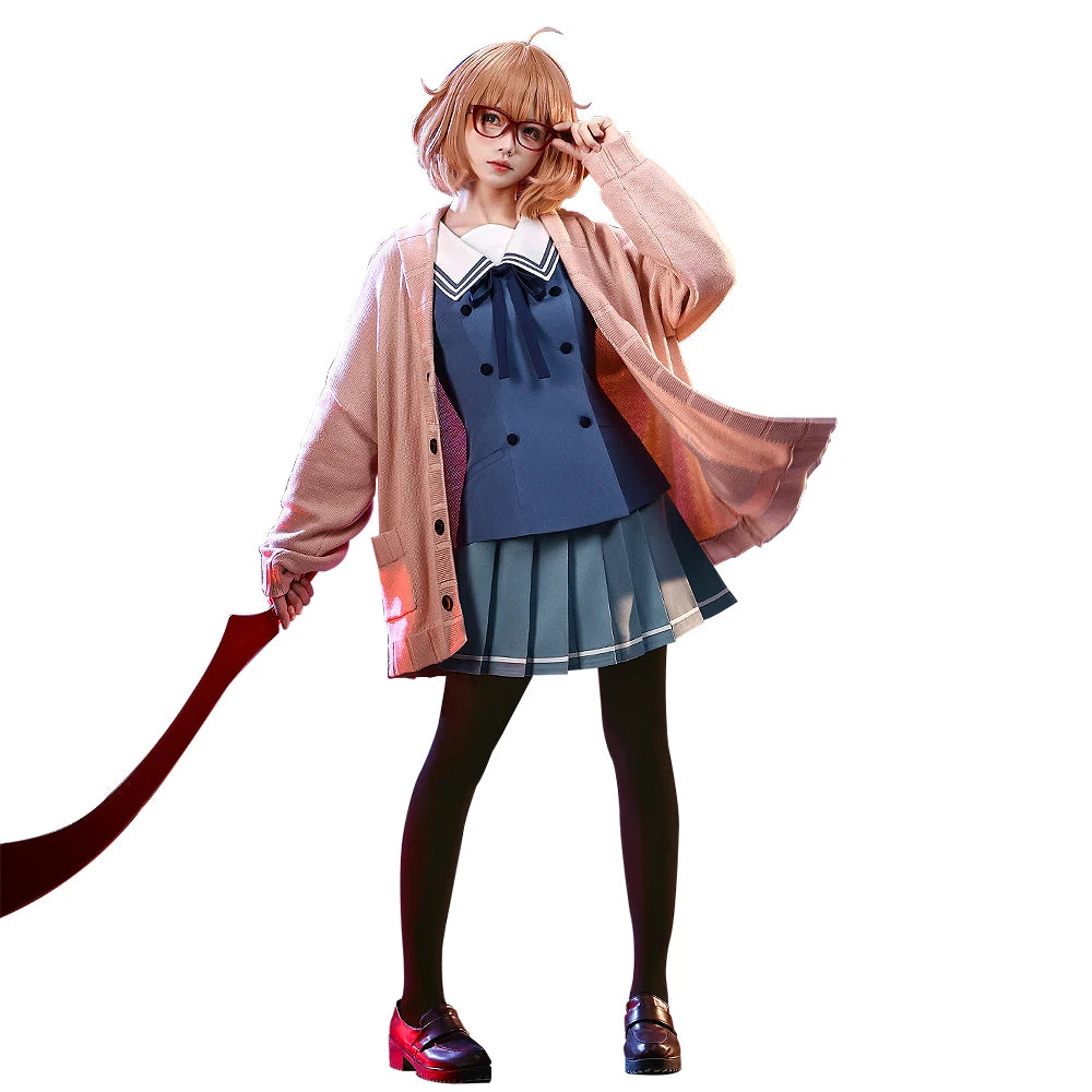 IN STOCK Kuriyama Mirai Cosplay Costume Anime Kyoukai no Kanata DokiDoki-SR Women Cute Uniform Dress Mirai Cosplay