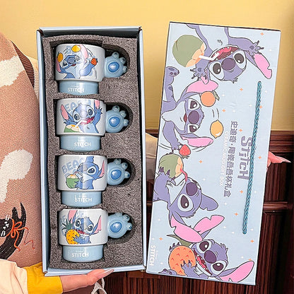 Disney Stitch Mug Office Coffee Cup Stackable Ceramics Mugs High Value Couple Water Cups Student Hot Water Cup Festival Gift