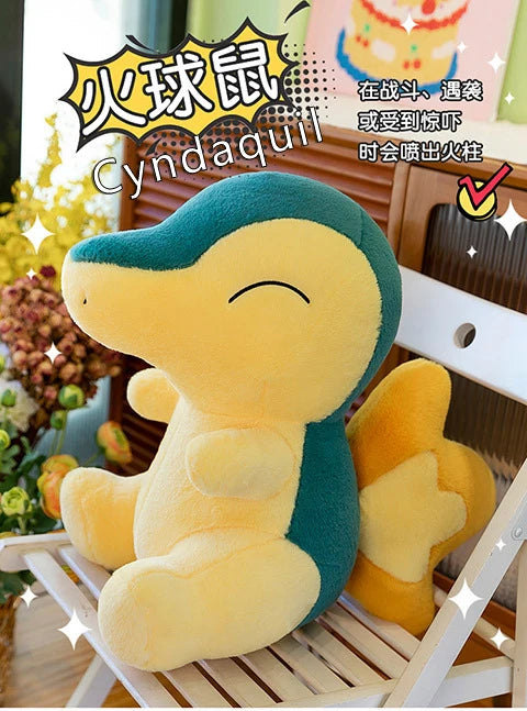35/75cm Cyndaquil Pokemon Plush Toys Large Anime Doll Pillow Cartoon Feurigel Pokémon Plushie Stuffed Gift for Kids Christmas