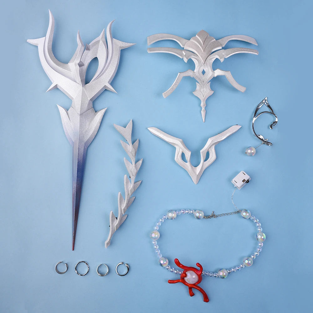 Honkai Star Rail Hysilens Cosplay Costume Wig Dress Headwear Amphoreus Festival Halloween Party for Women Girls Cos Props iCoser