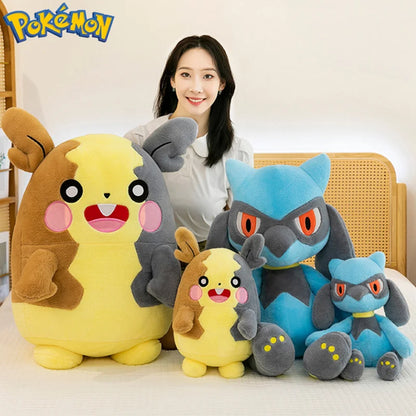 40/60/80CM Big Size Pokemon Plushies Morpeko Lucario Peluche Cartoon Anime Kawaii Stuffed Comfortable Soft Doll Children Gift