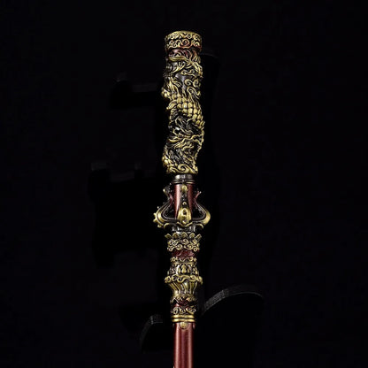 Black Myth Wukong Sun Wukong Golden Cudgel Monkey King Weapon Cosplay 35CM Metal Props Accessory for Boys Kids Birthday Gifts