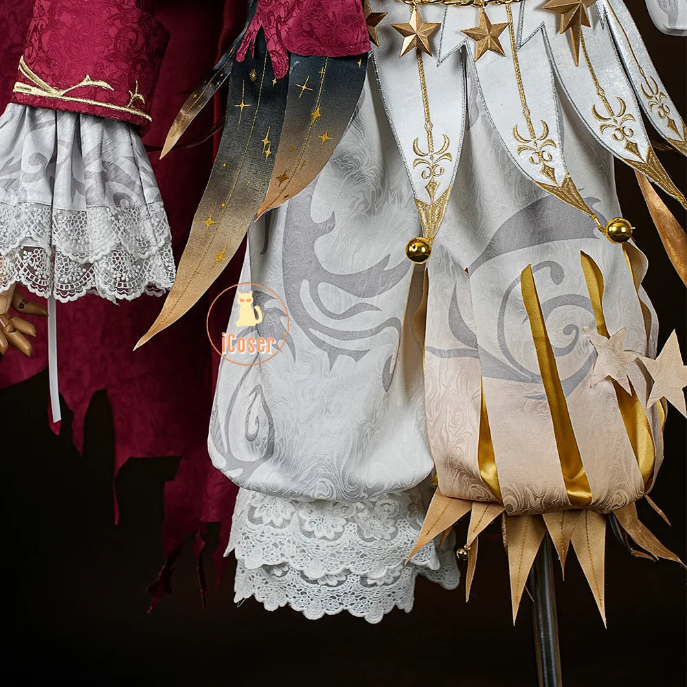 Identity V Hullabaloo Mike Morton Brightest Star Cosplay Costume Wig Uniform Hat Props Halloween Party for Women Men Carnival