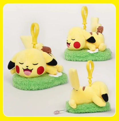 Pokemon Pikachu Mew Squirtle Charmander Kawaii Plush Toy Pendant School Bag Backpack Pendant Key Ring Small Doll Birthday Gift