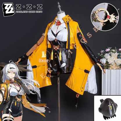 iCoser Zenless Zone Zero Yixuan Cosplay Costume Wig Uniform Headwear Bird Props Yunkui Summit Carnival Halloween Party for Women