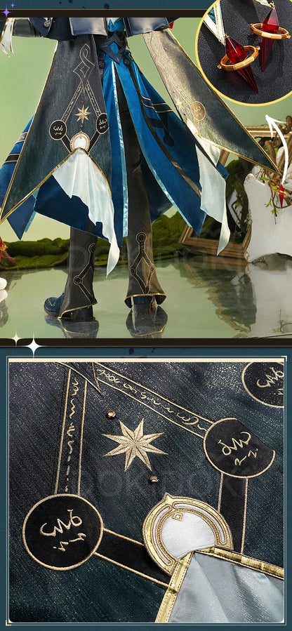 【Ready for Ship】 Anaxa Cosplay Costume Game Honkai: Star Rail DokiDoki-SR HSR Men Costume Anaxa Cosplay Wig Metal Accessory