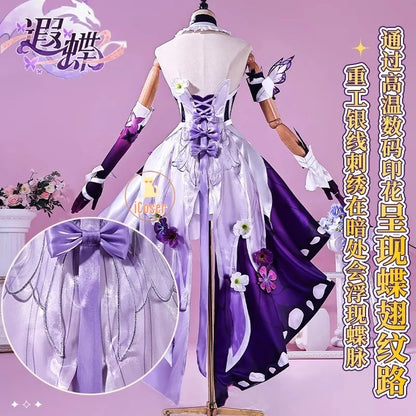 Honkai Star Rail Castorice Cosplay Costume Wig Dress Earrings Headwear Halloween Party for Women Girls Carnival Game Cos Props