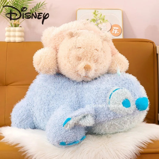 50/70cm Big Size Disney Stitch Pooh Bear Cartoon Anime Plush Stuffed Doll Room Decoration Stuffed Animal Pillow Ornamental Gift