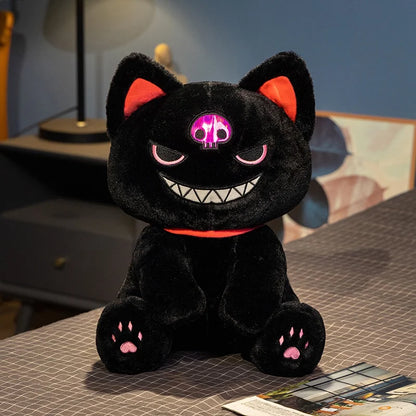 30cm Hallowmas Gift Dark Power Plush Cat Soft Toys Cool Pirate Death Cat Plushies Stuffed Doll Boy Gift