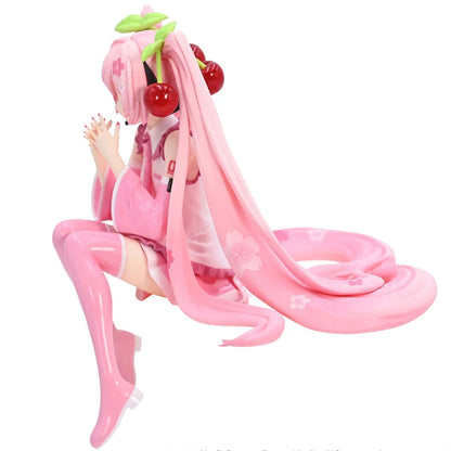 New Hatsune Miku Anime figure Pink dress PVC model action toys Cherry pink cherry blossom decoration collect gifts