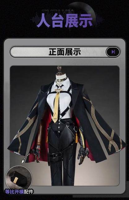 Zenless Zone Zero Evelyn Chevalier Cosplay Costume Wig Uniform Jacket Headwear Earrings Stars of Lyra Halloween Party Women Prop
