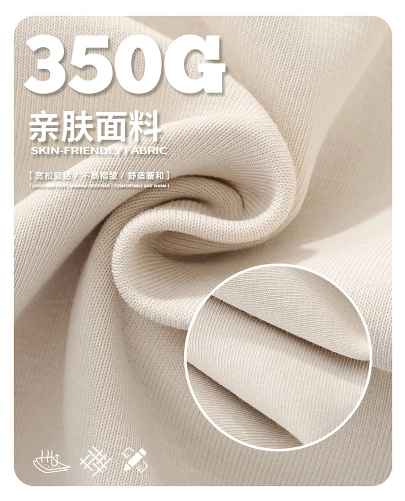 ZODF Casual 350gsm Fleece Unisex Loose Fit Wide Leg Straight Pants Warm Sport Trousers Winter HY0037