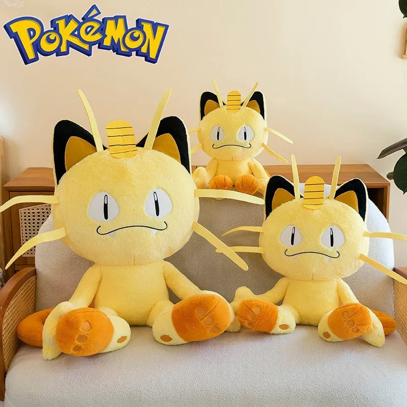 35/50CM Big Size Pokemon Meowth Plushies Cartoon Anime Plush Pillow Soft Doll Kawaii Stuffed Plushie Ornament Children's Gifts
