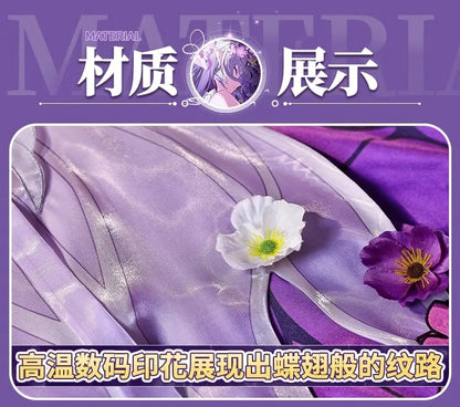 Honkai Star Rail Castorice Cosplay Costume Wig Dress Earrings Headwear Halloween Party for Women Girls Carnival Game Cos Props