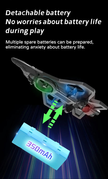 L101 RC Foam Airplane Glider Flying 2.4G With LED Lights EPP Stunt Remote Control Foam Fighter Plane Toys For Kid Gift