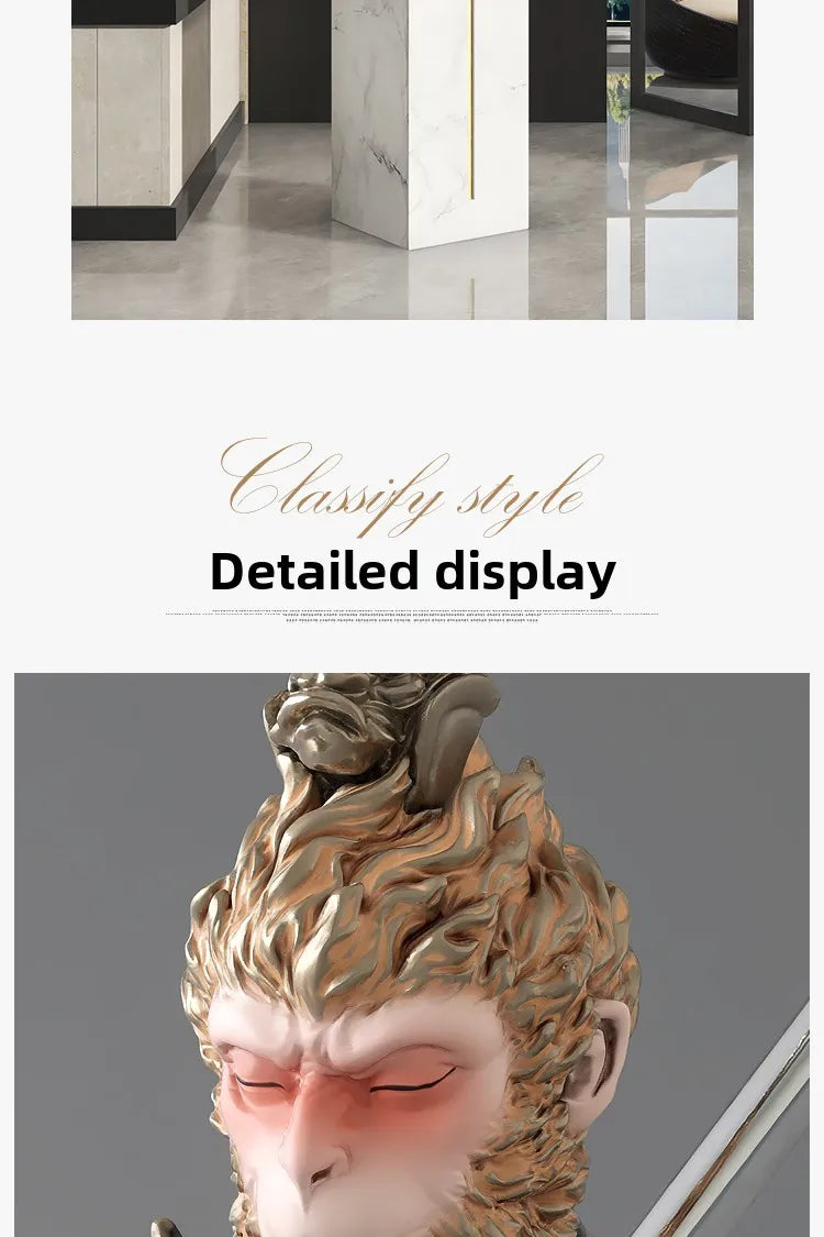 93cm Anime Monkey Figure SonGoku Garage Kit Resin Material Figurine Action Figures Model Children Toy Gift Collectible Figurines