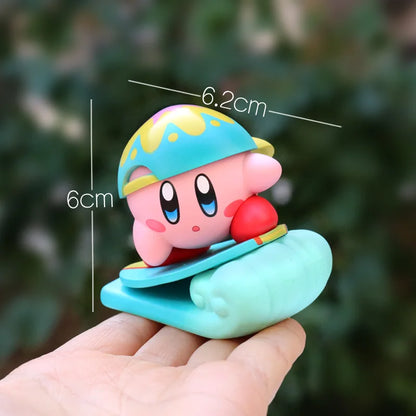 Hot 6Pcs/Set Star Kirby Anime Figure Toys with Kirby Cartoon PVC Cute Action Figure Doll Toy Gift