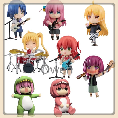 Q-version Girl Anime BOCCHI THE ROCK Gotoh Hitori Figurine Yamada Ryo Action Figures Cute Dinosaur PVC Collection Model Toy Gift