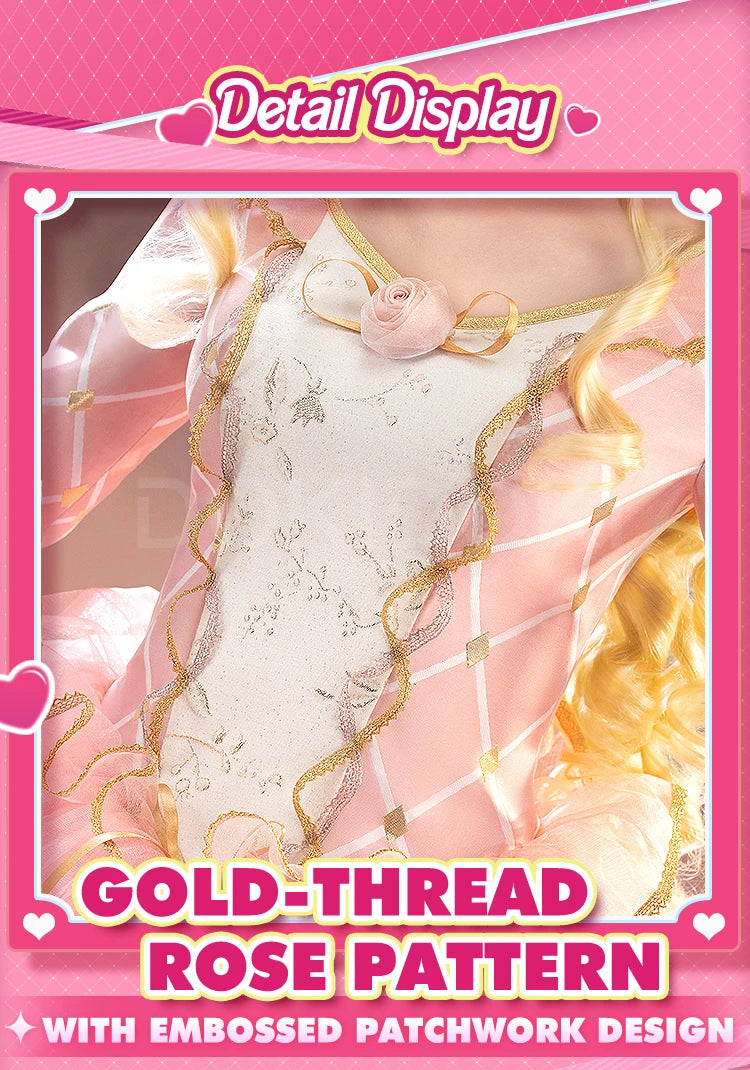 Women Princess Cosplay Dress DokiDoki-SR Women Girl Jewelry Princess Pink Dress Costume Christmas Cosplay